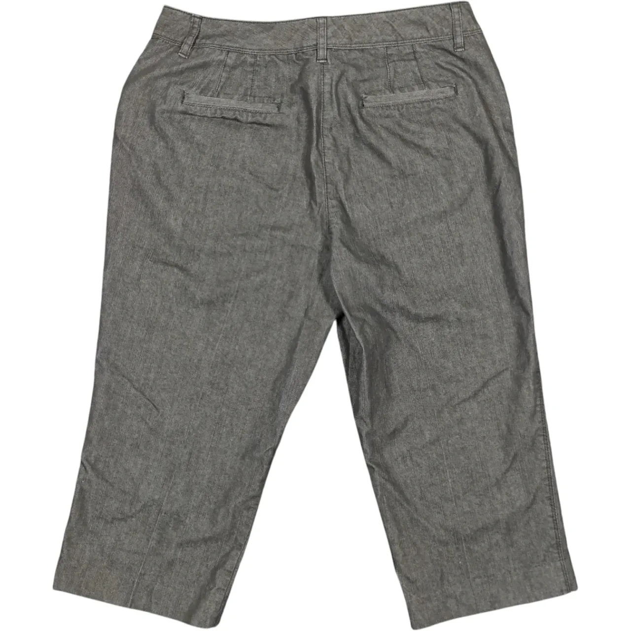 Zac & Rachel Petite Women's Gray Stretch Cropped Capri Pants Size 12P thumbnail 2