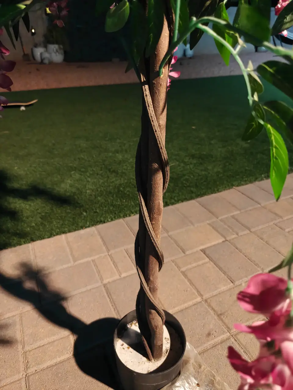 6.5' Wisteria Silk Tree Artificial Plant Pink Flowers thumbnail 6