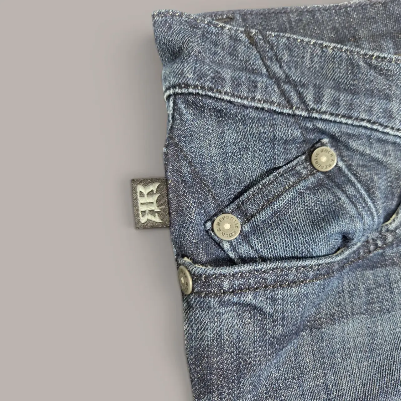 Rock & Republic Berlin Slim Straight Jeans Women's Size 26 Blue Denim thumbnail 4