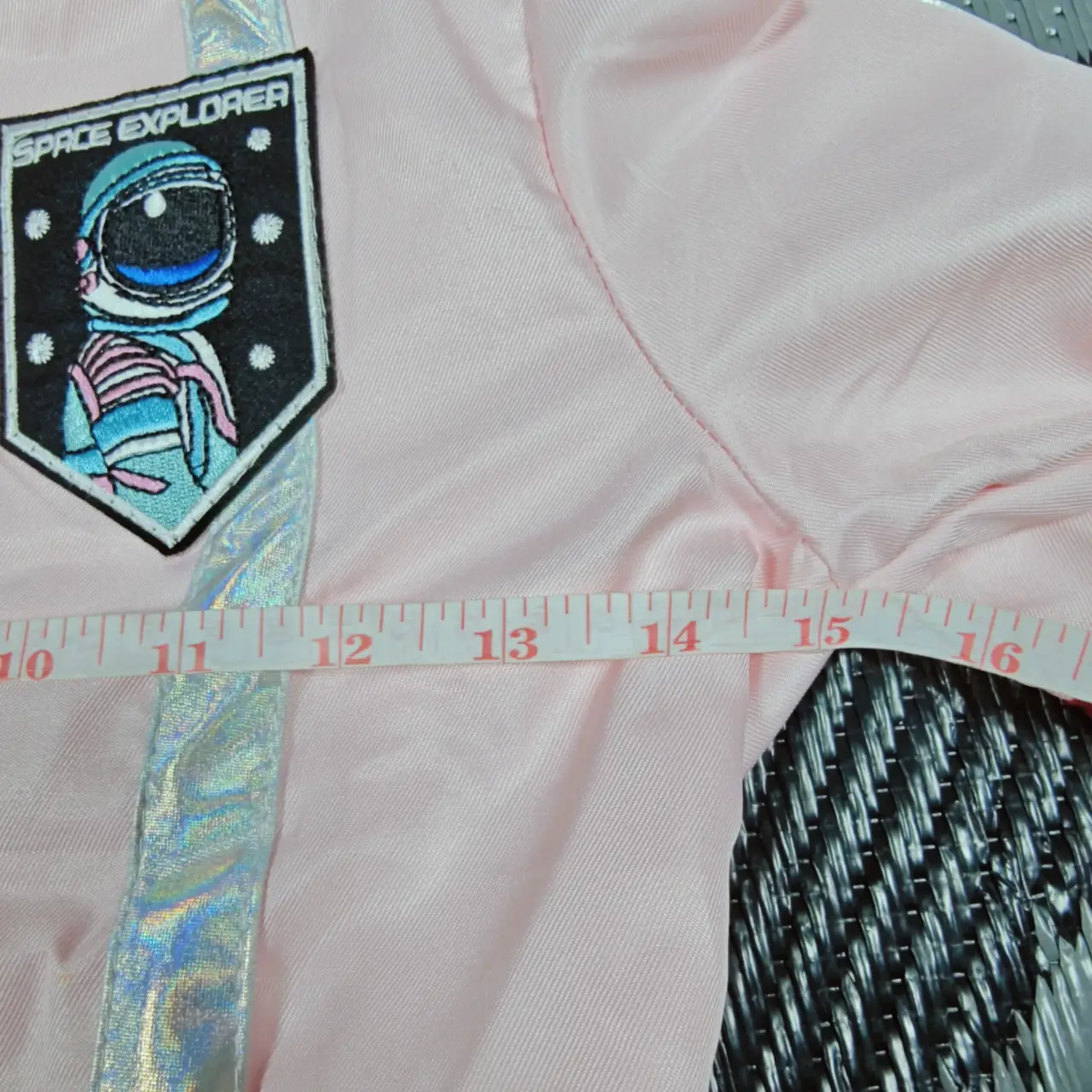 Girls Pink Astronaut Space Explorer Costume Dress Set with Headband & Gloves thumbnail 10