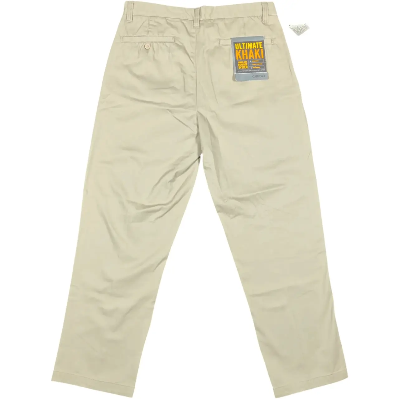 Cherokee Ultimate Khaki Pleated Front Chino Pants Beige 32x30 NWT thumbnail 2