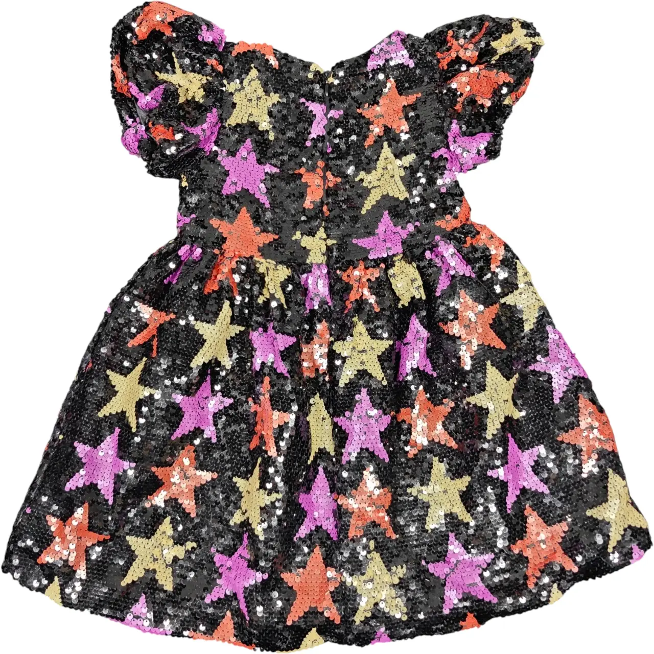 Lola + The Boys Girls Black Sequin Winter Stars Dress Size 4T thumbnail 5