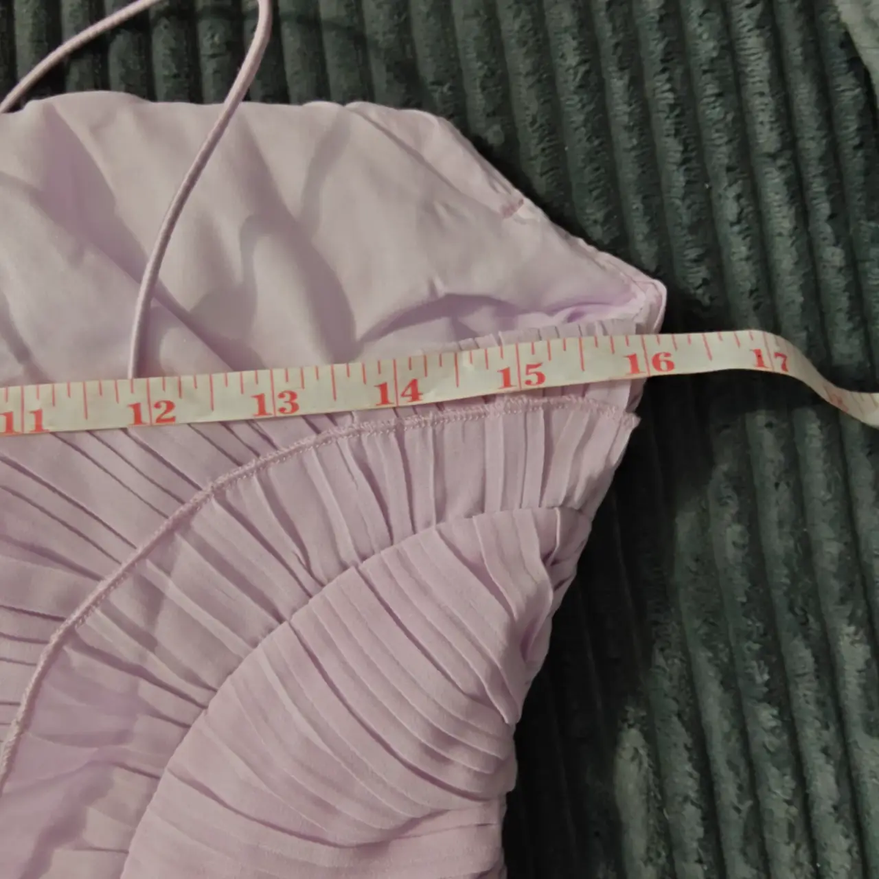 Lilac Pleated One-Shoulder Asymmetrical Tiered Ruffle Maxi Dress Size L thumbnail 7