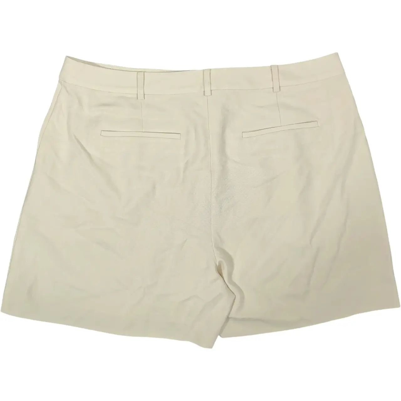Nordstrom Women's Ivory Pleated Dress Trouser Shorts Size 14 thumbnail 2