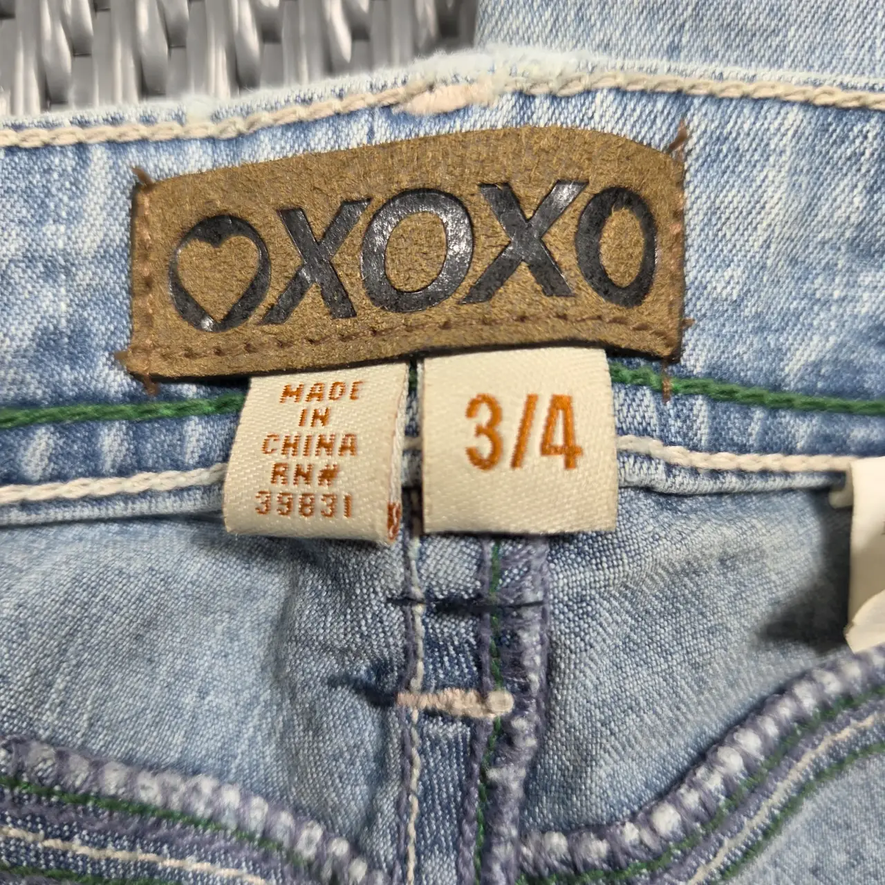 Vintage XOXO Y2K Light Wash Contrast Stitch Jeans Size 3/4 thumbnail 6