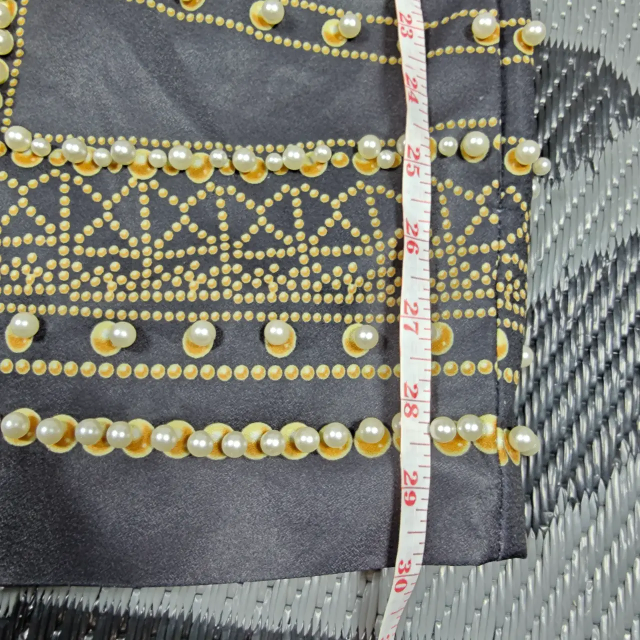 Bella Barnett Dole Pearl Beaded Blazer Dress Black Gold Baroque Women's Size 4XL thumbnail 10