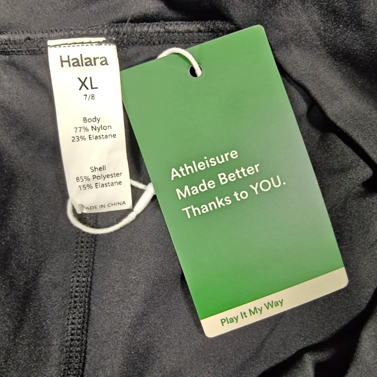 Halara High Waisted 2-in-1 Flowy Shorts Leggings Black Size XL NWT thumbnail 4