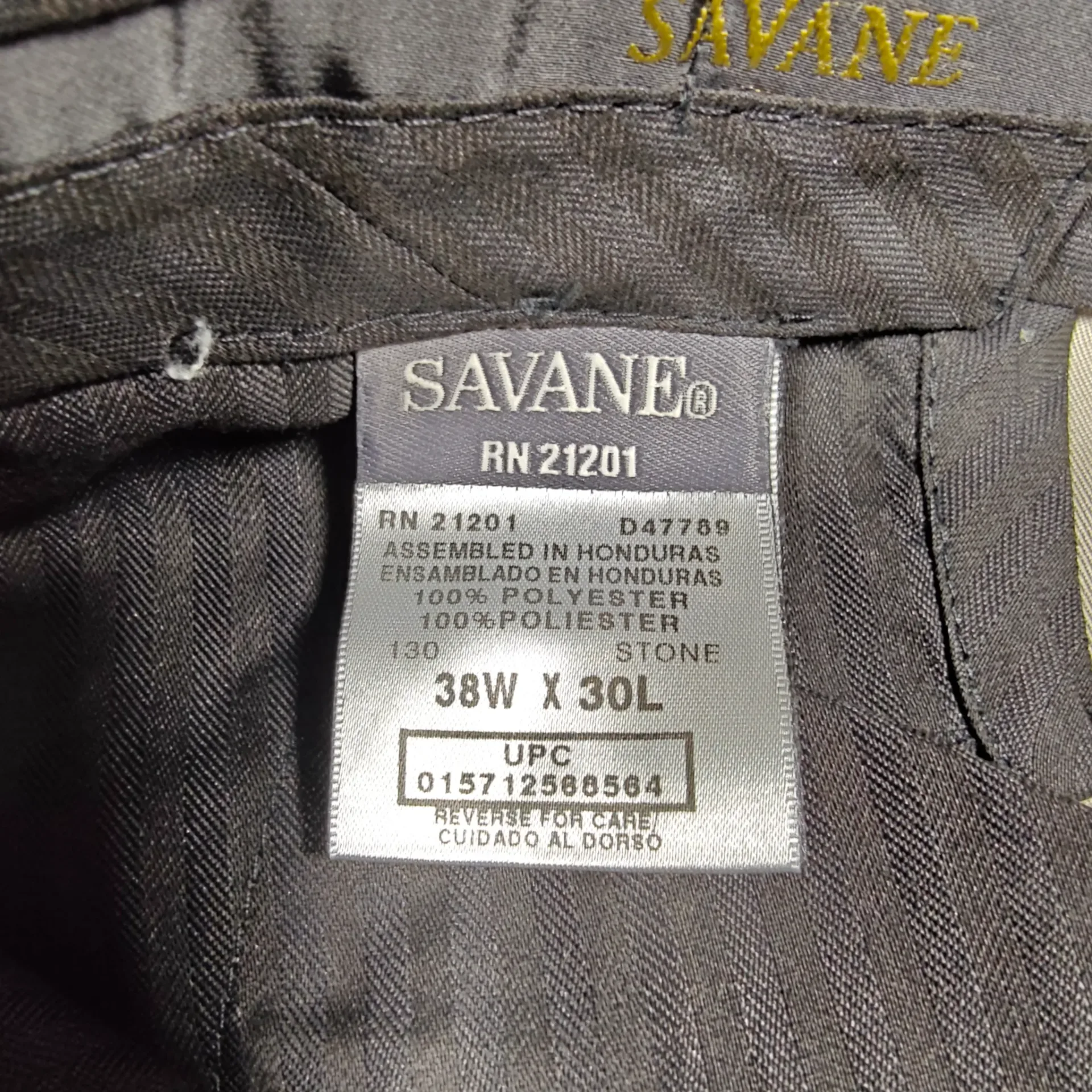NWT Savane Men's Pleated Microfiber Dress Pants Stone 38x30 Comfort Waist thumbnail 5