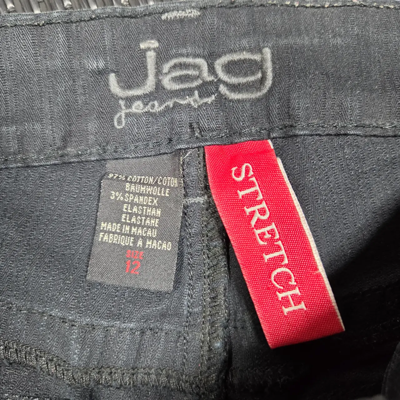 Jag Jeans Women's Black Stretch Bootcut Flap Pocket Pants Size 12 thumbnail 5