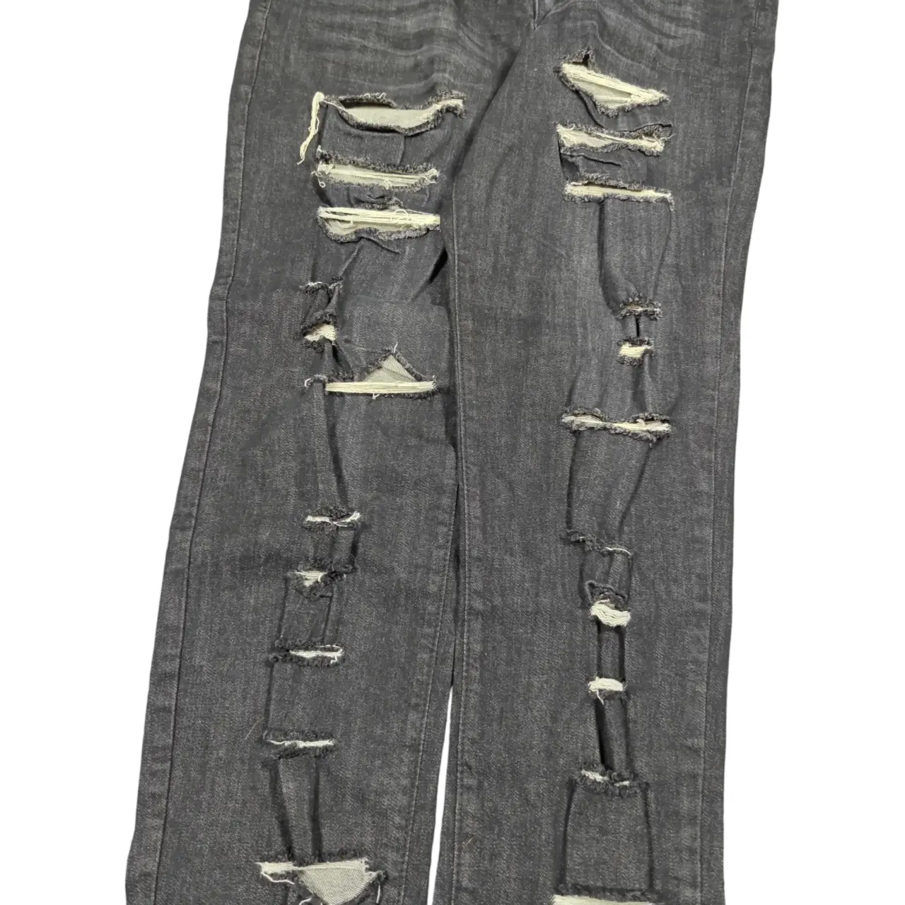 VIP Jeans Women's Size 19/20 Distressed Ripped Black Denim Jeans thumbnail 3