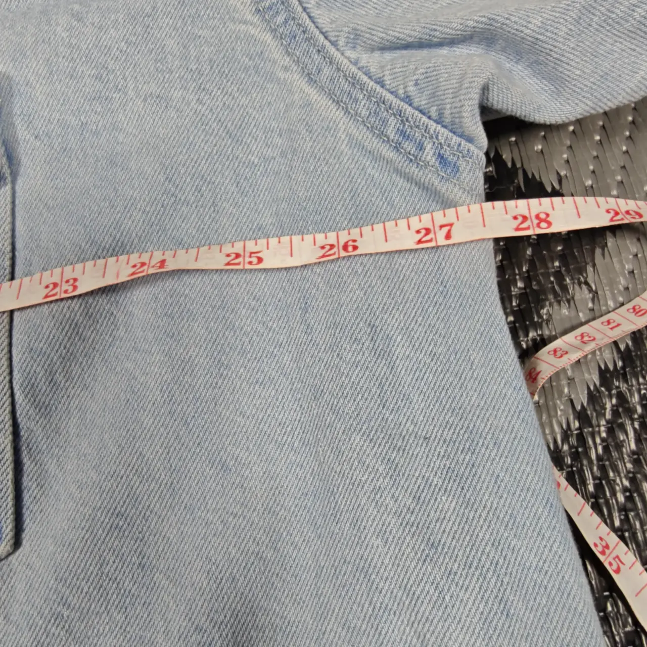 Levi's Women's Elowen Western Pearl Snap Denim Shirt Dress Light Wash XL thumbnail 9