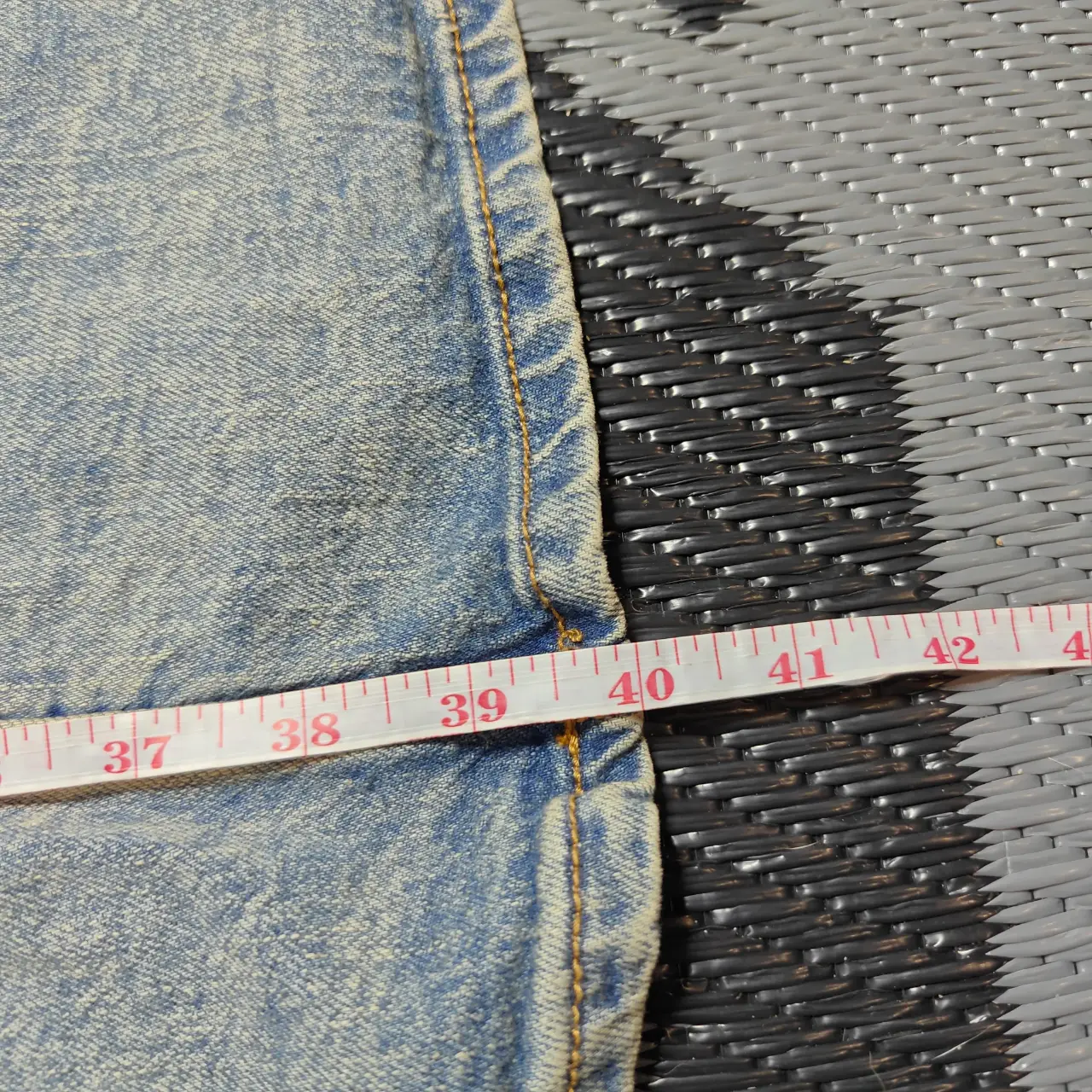 Wild Fable Women's Denim Maxi Skirt Size 16 Raw Waist Front Slit Acid Wash NWT thumbnail 6