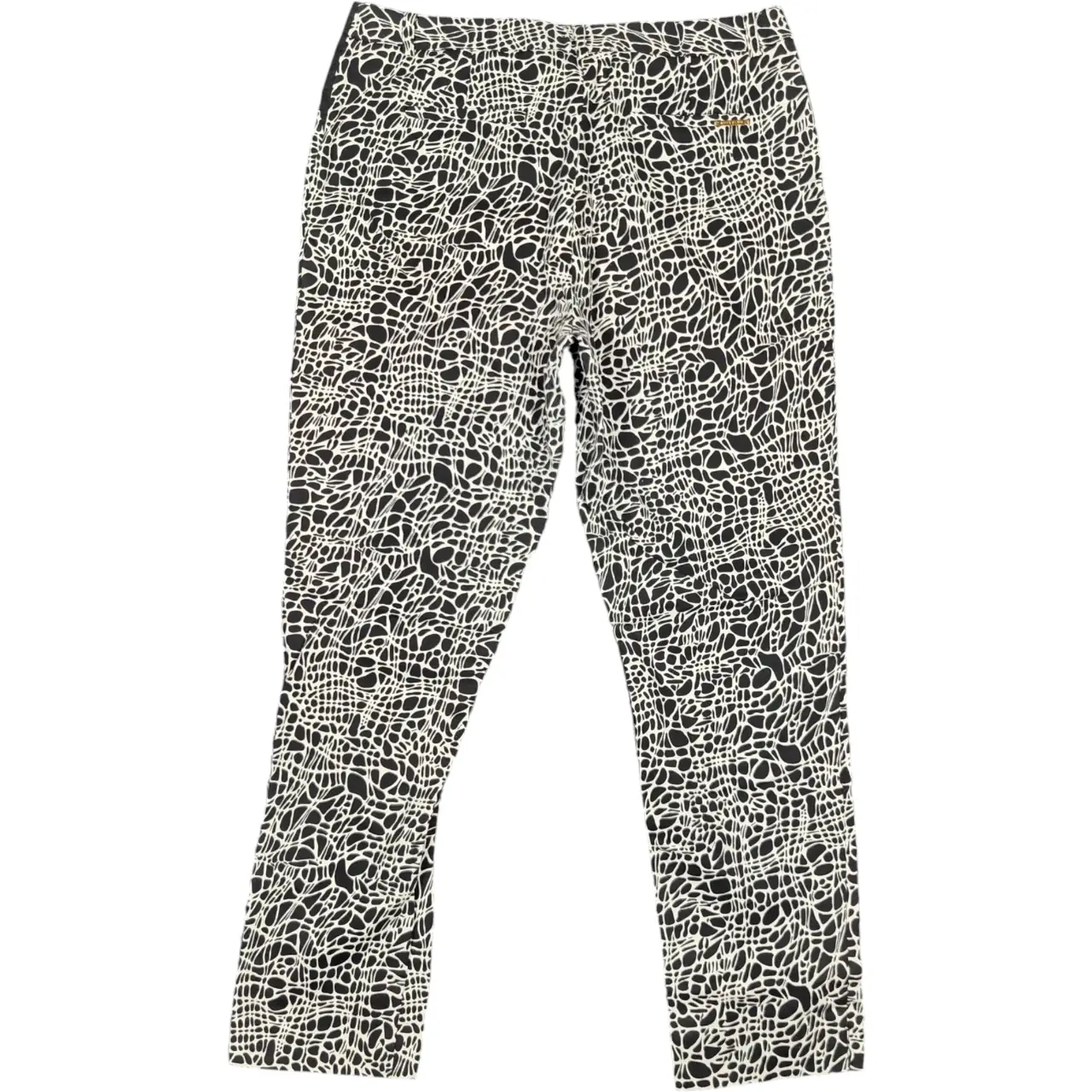 Anne Klein Women's Black & White Graphic Print Ankle Pants Size 10 thumbnail 3