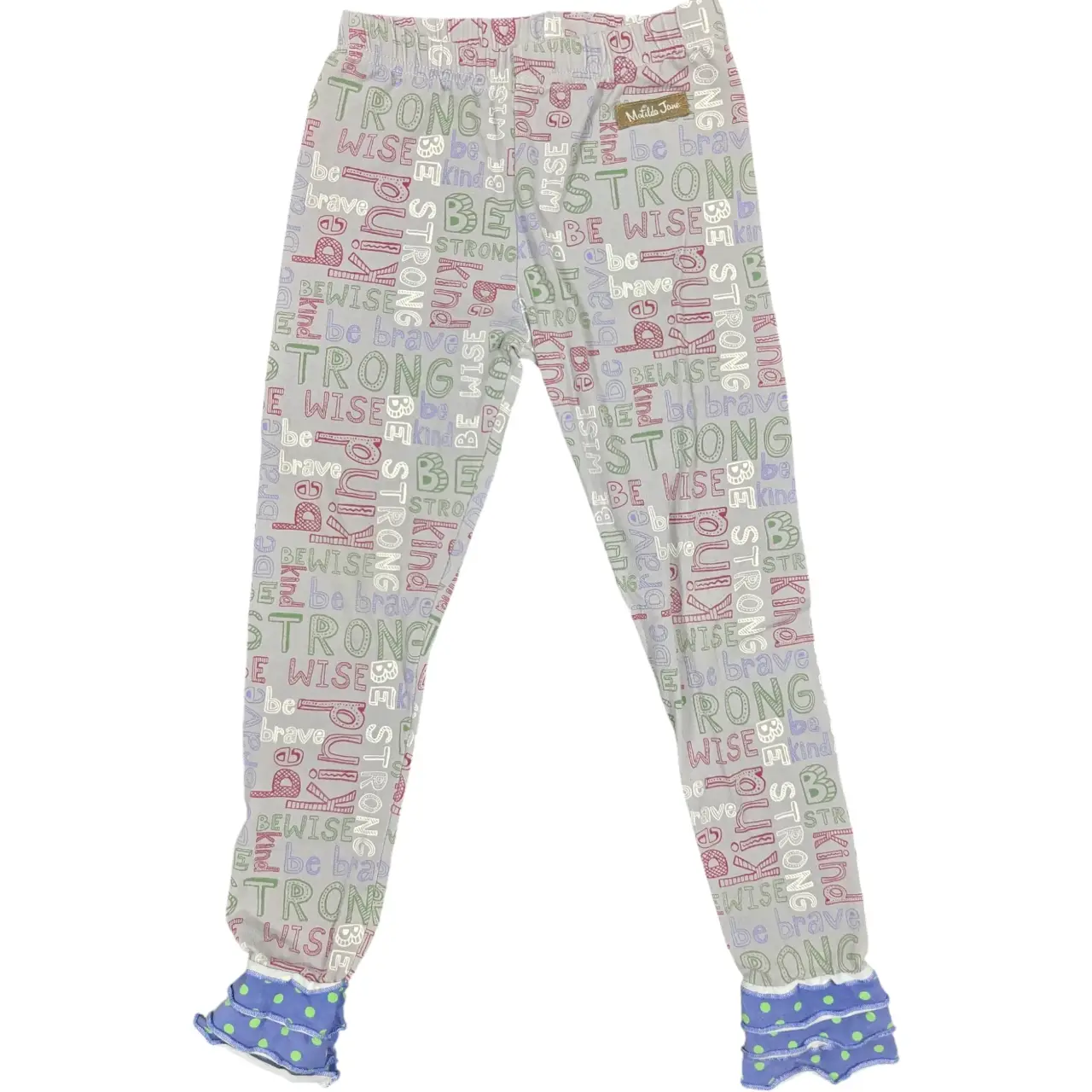 Matilda Jane Girls Size 6 Be Strong Pajama Lounge Set Ruffle Cuffs thumbnail 4