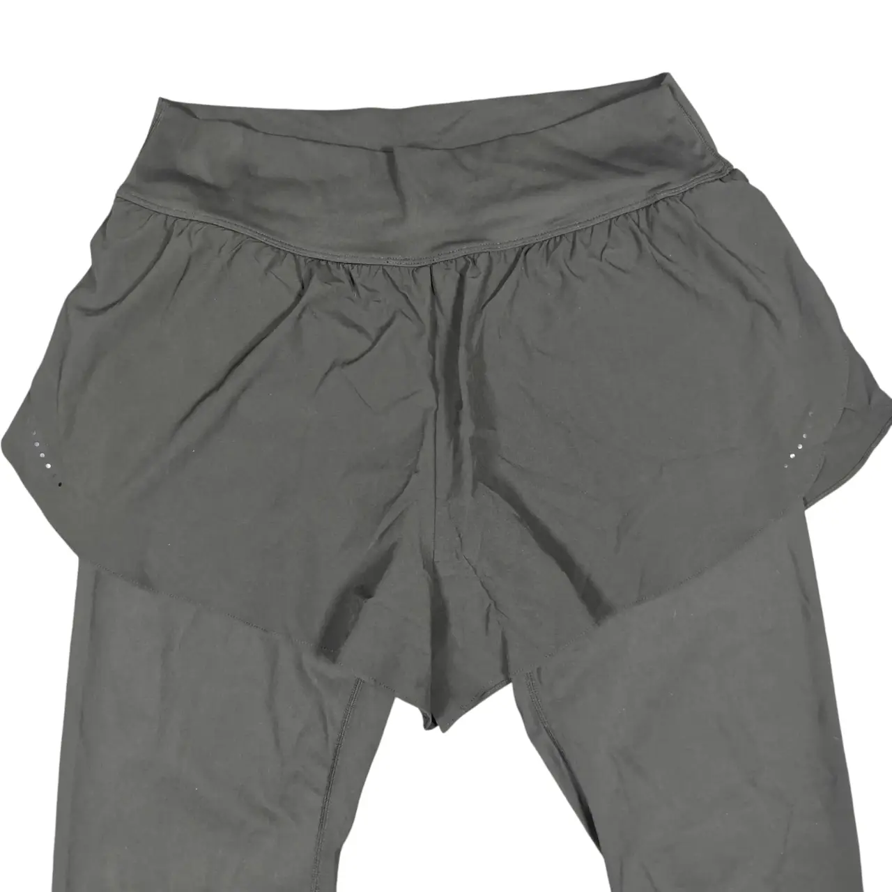 Halara High Waisted 2-in-1 Flowy Shorts Leggings Black Size XL NWT thumbnail 2