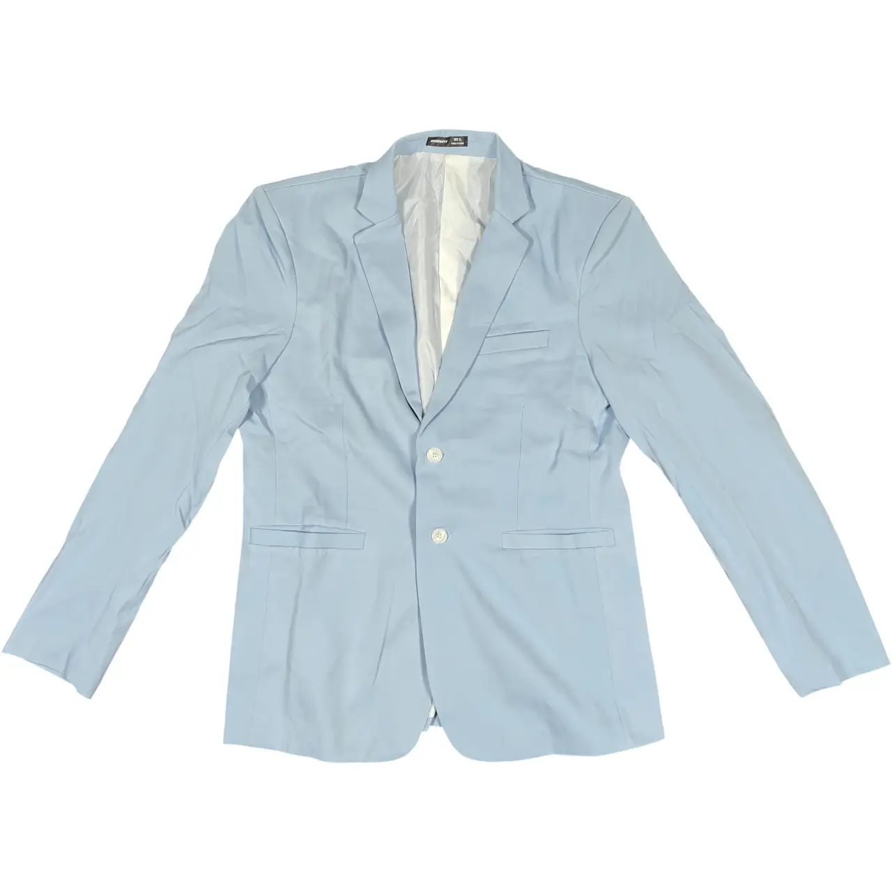 Manfinity Men's 2-Piece Slim Fit Suit Set Light Blue Size XL thumbnail 2