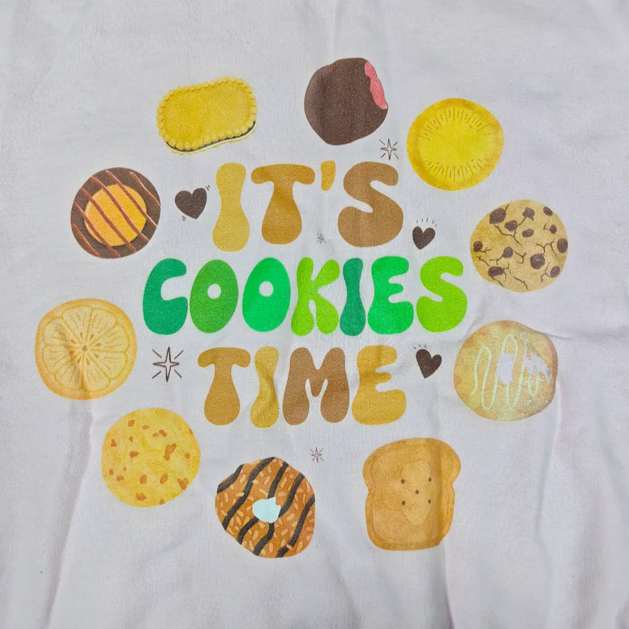 Gildan Heavy Blend It's Cookies Time Graphic Sweatshirt Light Pink Size XL thumbnail 2