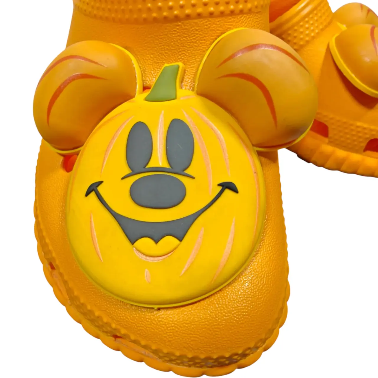 Crocs Disney Mickey Mouse Pumpkin Halloween Clogs Kids Size C13 Orange thumbnail 2