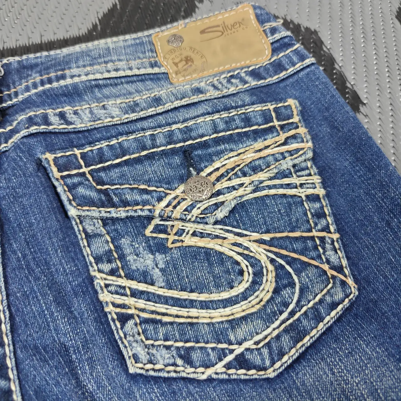 Silver Jeans Co. Pioneer Distressed Bootcut Flare Jeans W28 L33 thumbnail 6