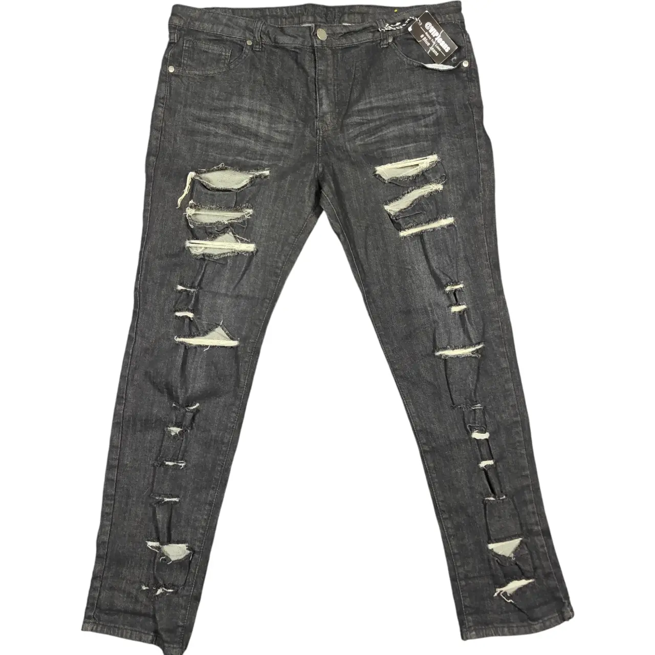 VIP Jeans Women's Size 19/20 Distressed Ripped Black Denim Jeans