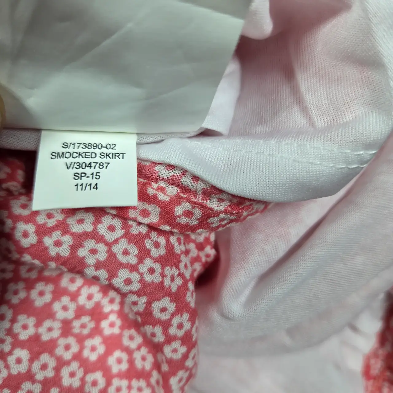 Old Navy Floral Smocked Waist Mini Skirt Pink Size M NWT thumbnail 8