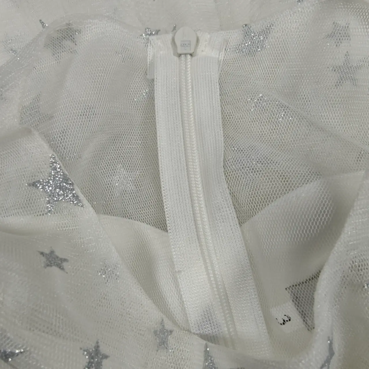Trish Scully Girls Size 3T White Silver Glitter Star Tulle Dress thumbnail 6