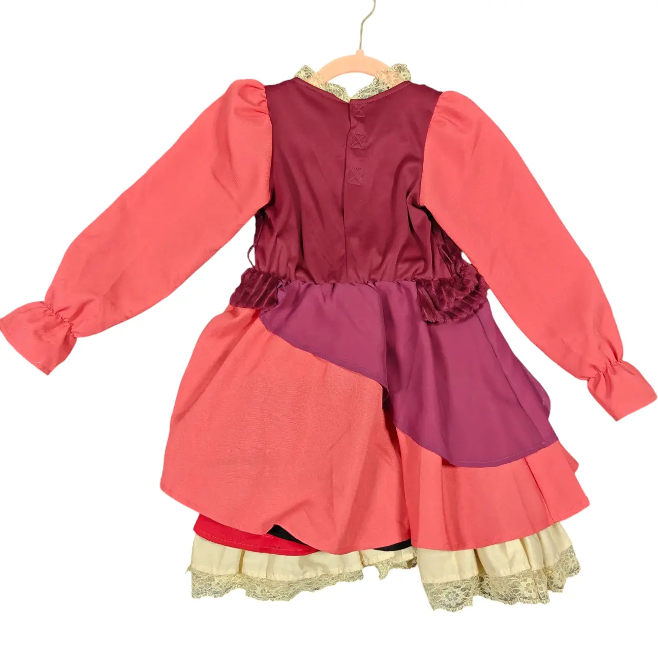 Disney Parks Girls Pirate Costume Dress with Belt Burgundy Pink Size XS thumbnail 3