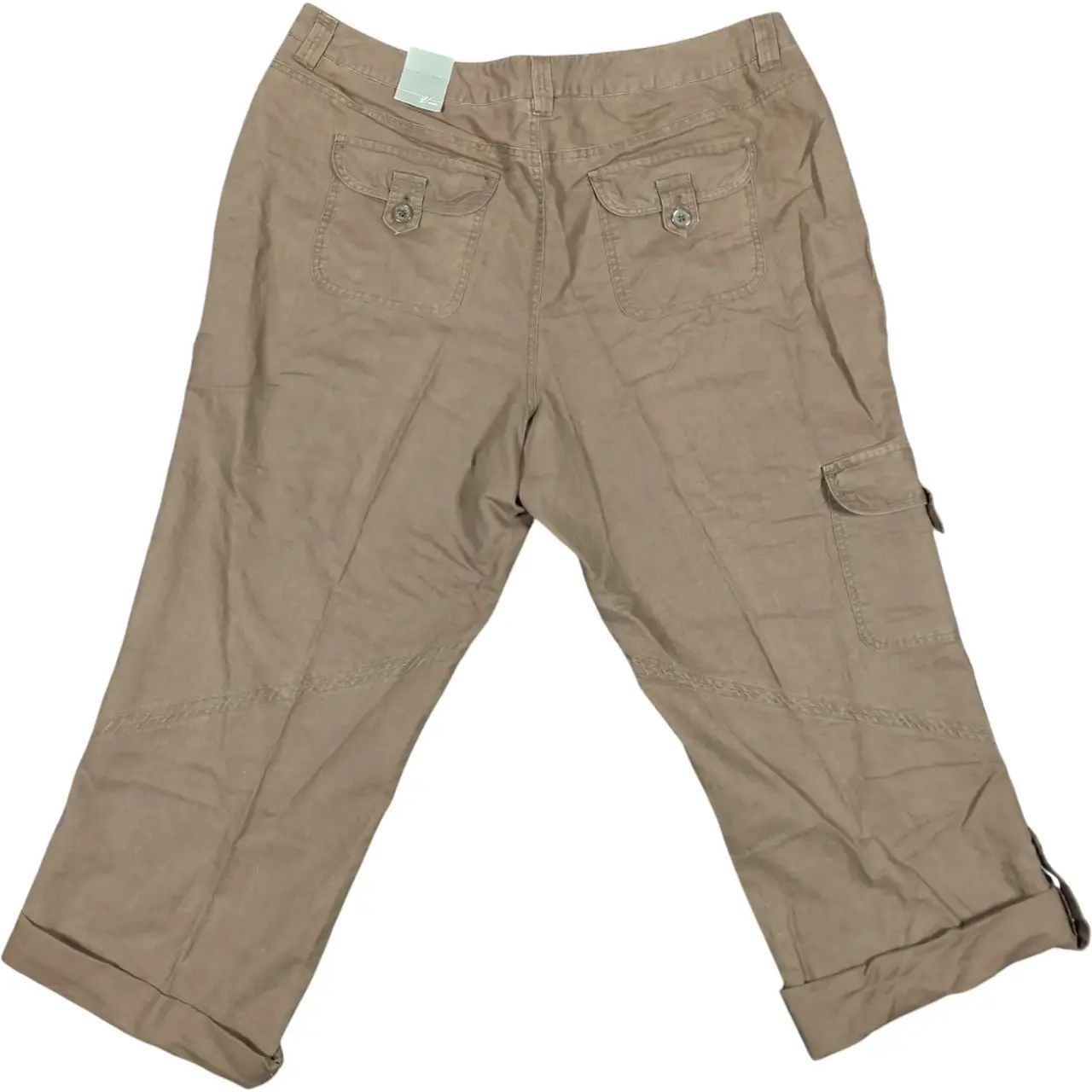 Lane Bryant Venezia Linen Blend Cargo Capri Pants Size 20 NWT thumbnail 2