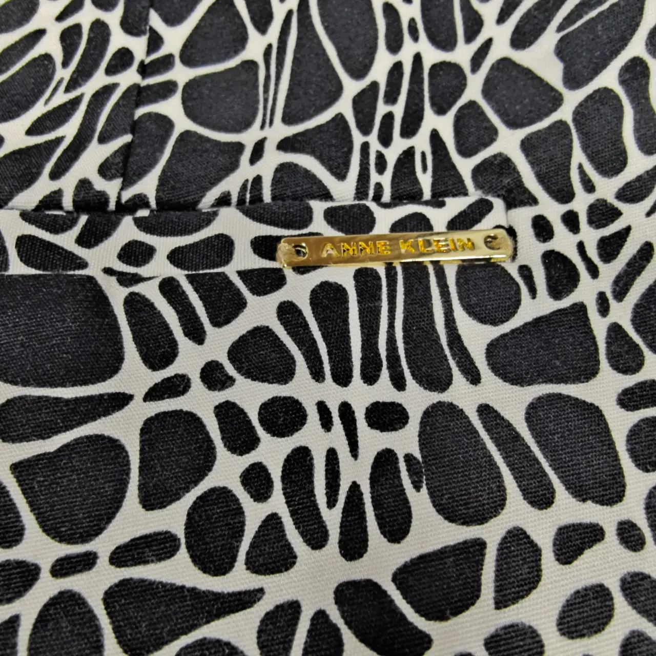 Anne Klein Women's Black & White Graphic Print Ankle Pants Size 10 thumbnail 8