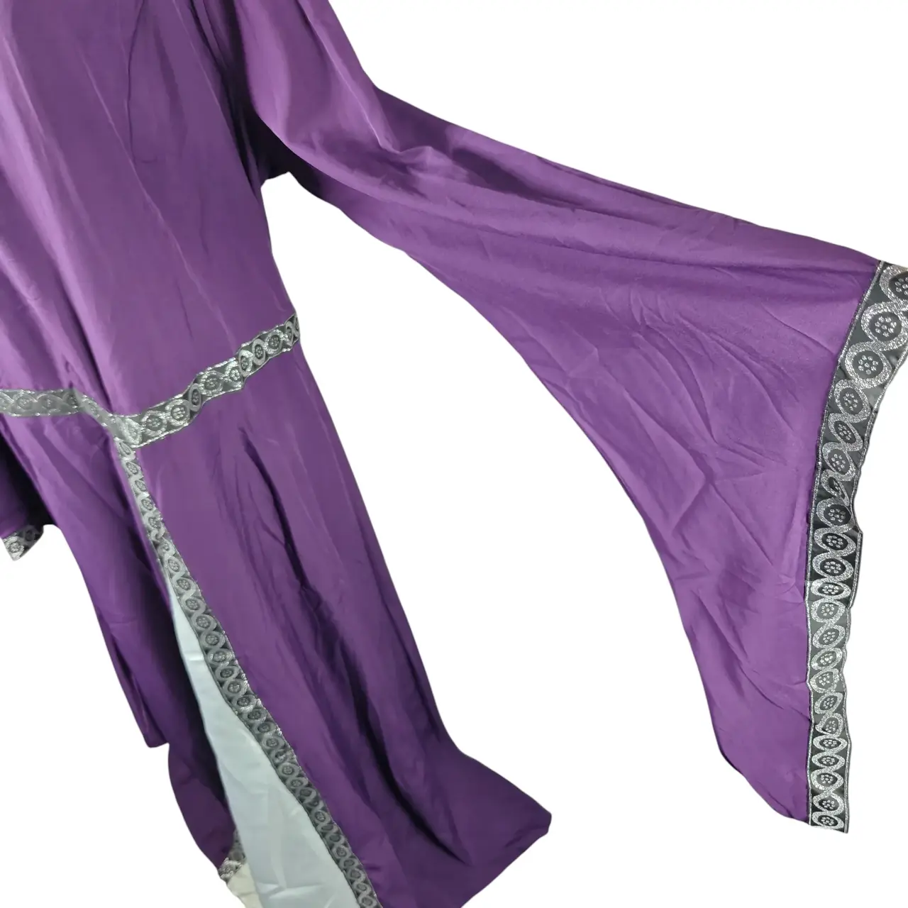 Renaissance Medieval Costume Dress Purple Bell Sleeve Corset Gown Size 2XL thumbnail 4