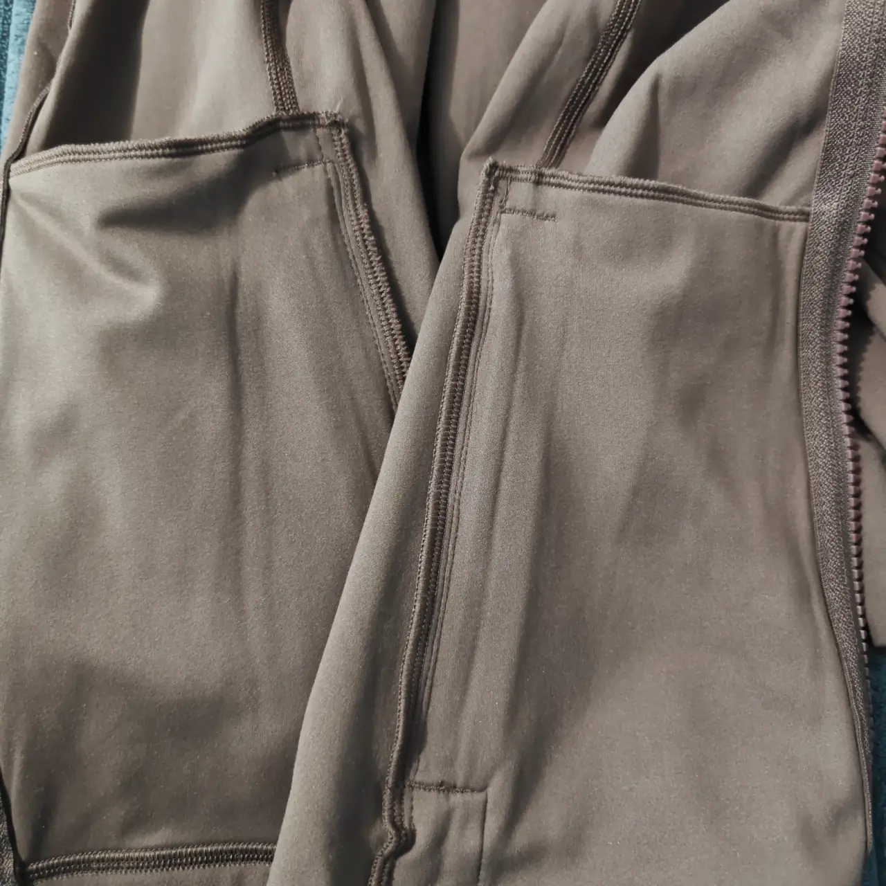 The Gym People Women's Full Zip Athletic Running Jacket Brown Thumbholes Size S thumbnail 7