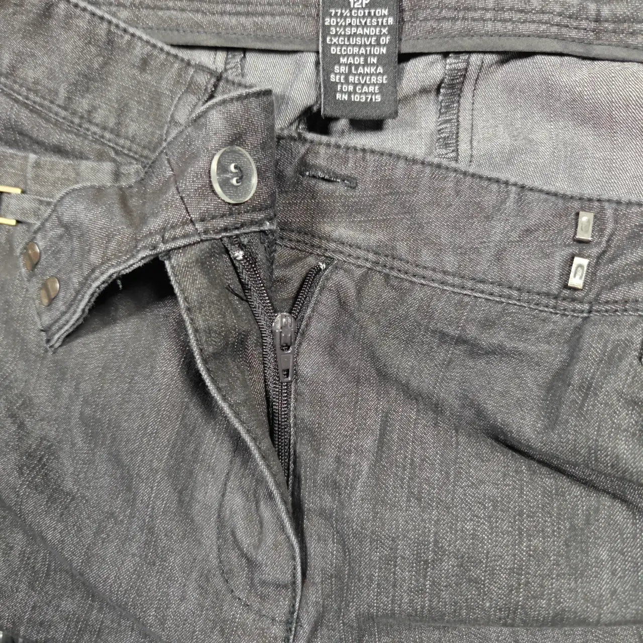 Zac & Rachel Petite Women's Gray Stretch Cropped Capri Pants Size 12P thumbnail 8