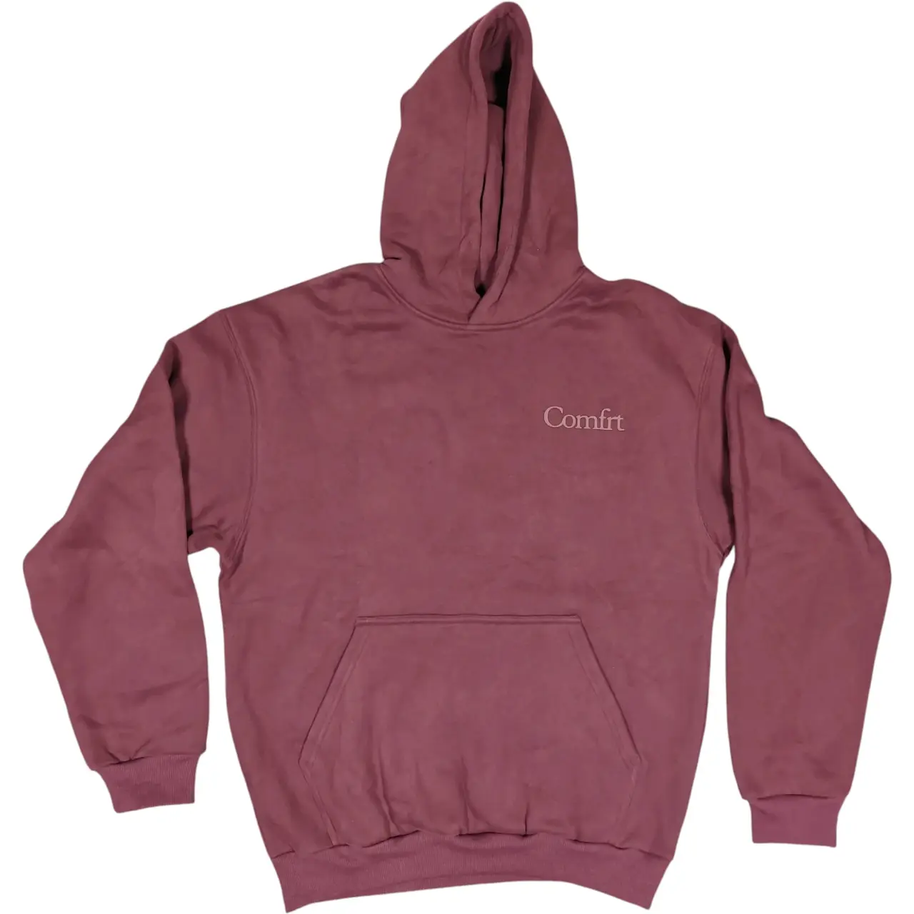 Comfrt Fleece Pullover Hoodie Mauve Plum Size M NWOT
