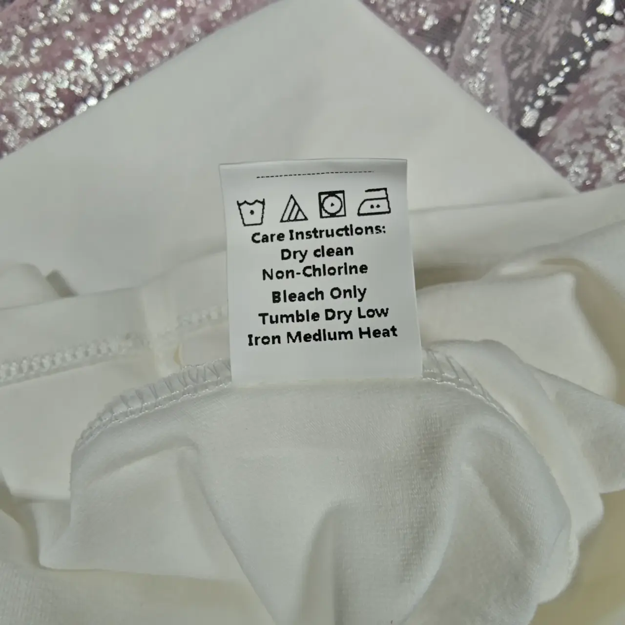 Doe A Dear Ombré Foil Print Mesh Puff Sleeve Dress Pink White Size 4T NWT thumbnail 8