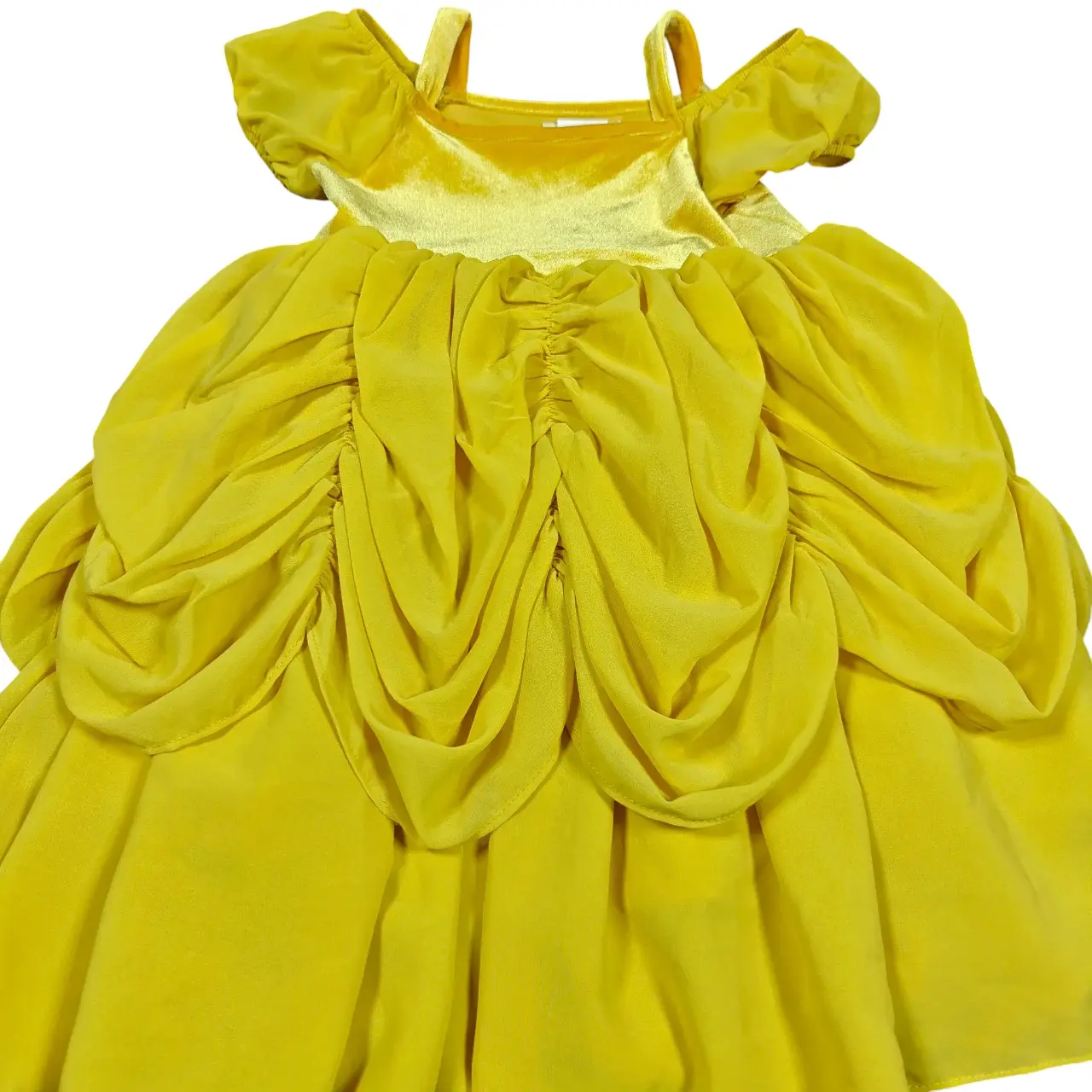 Taylor Joelle Girls Belle Princess Dress Yellow Velvet Bodice Size 5T thumbnail 2