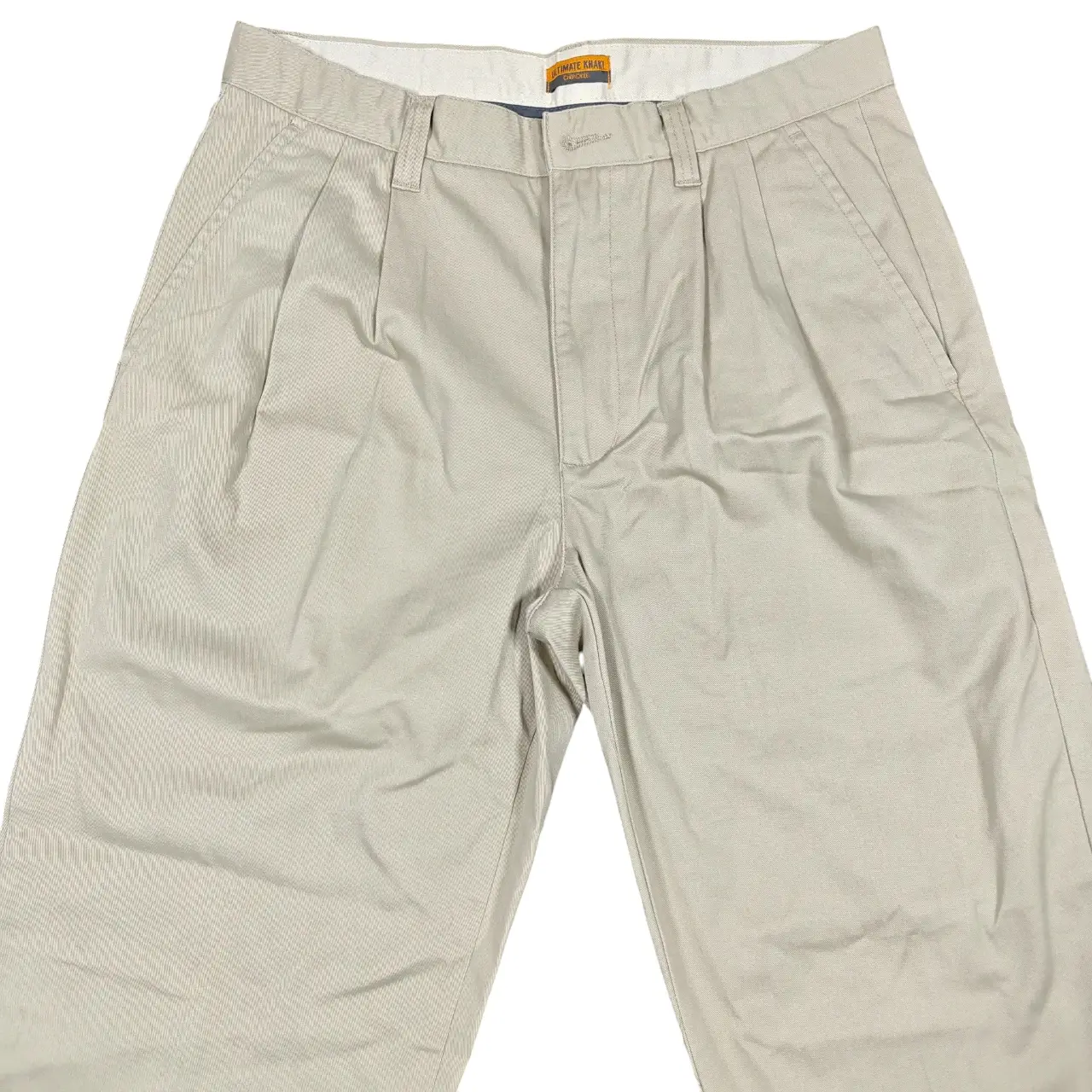 Cherokee Ultimate Khaki Pleated Front Chino Pants Beige 32x30 NWT thumbnail 3