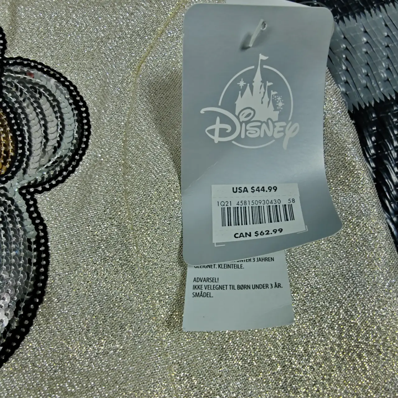 Disney Store Girls Size 5/6 Minnie Mouse Gold Metallic Sequin Party Dress NWT thumbnail 4