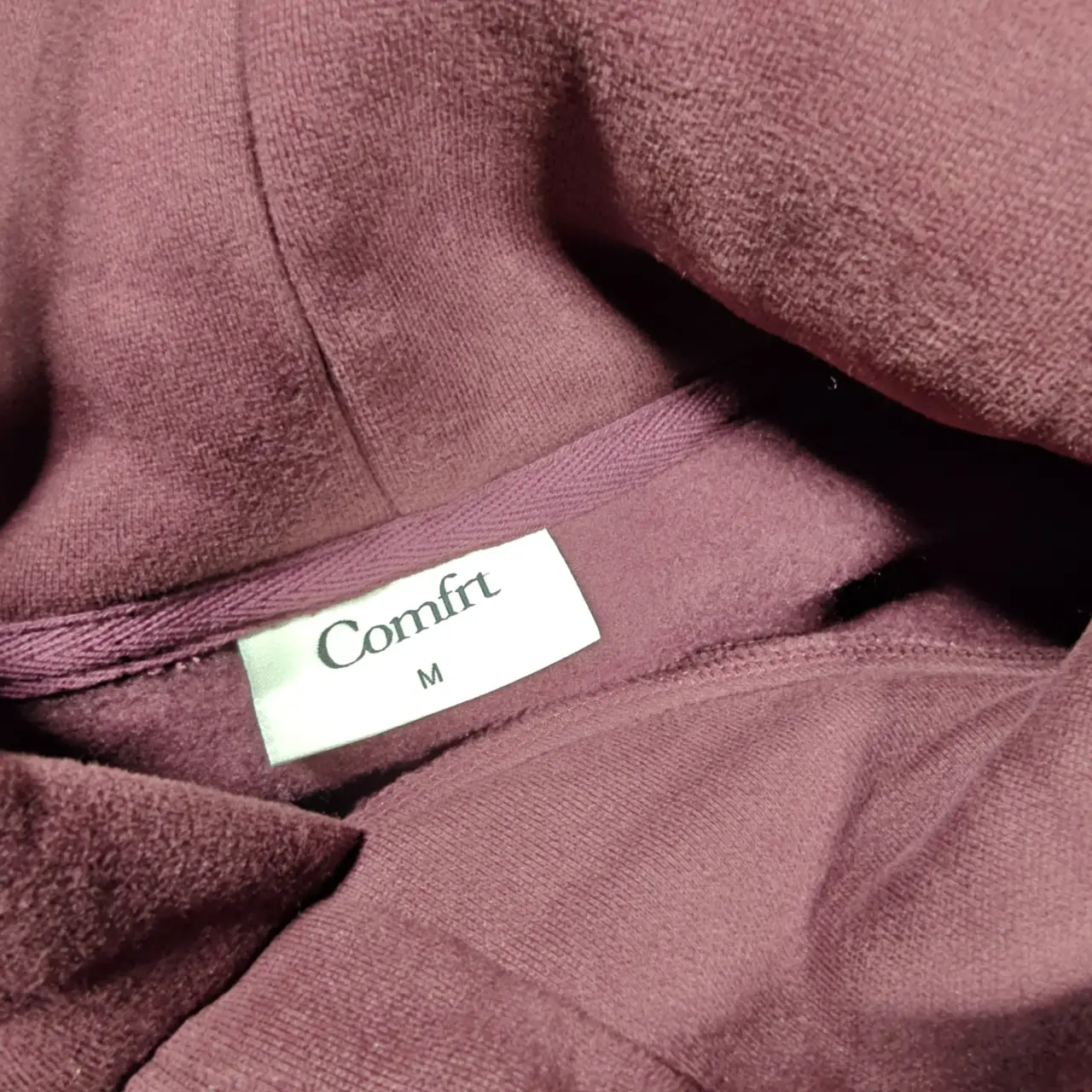 Comfrt Fleece Pullover Hoodie Mauve Plum Size M NWOT thumbnail 8