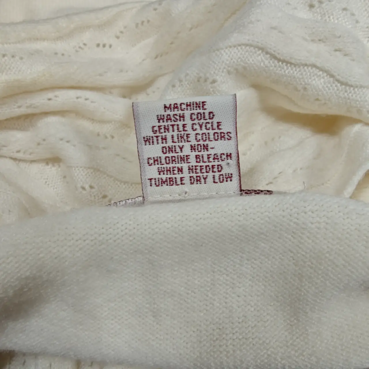 JM Collection Women's Cream Scarf Neck Knit Sweater Size M thumbnail 7