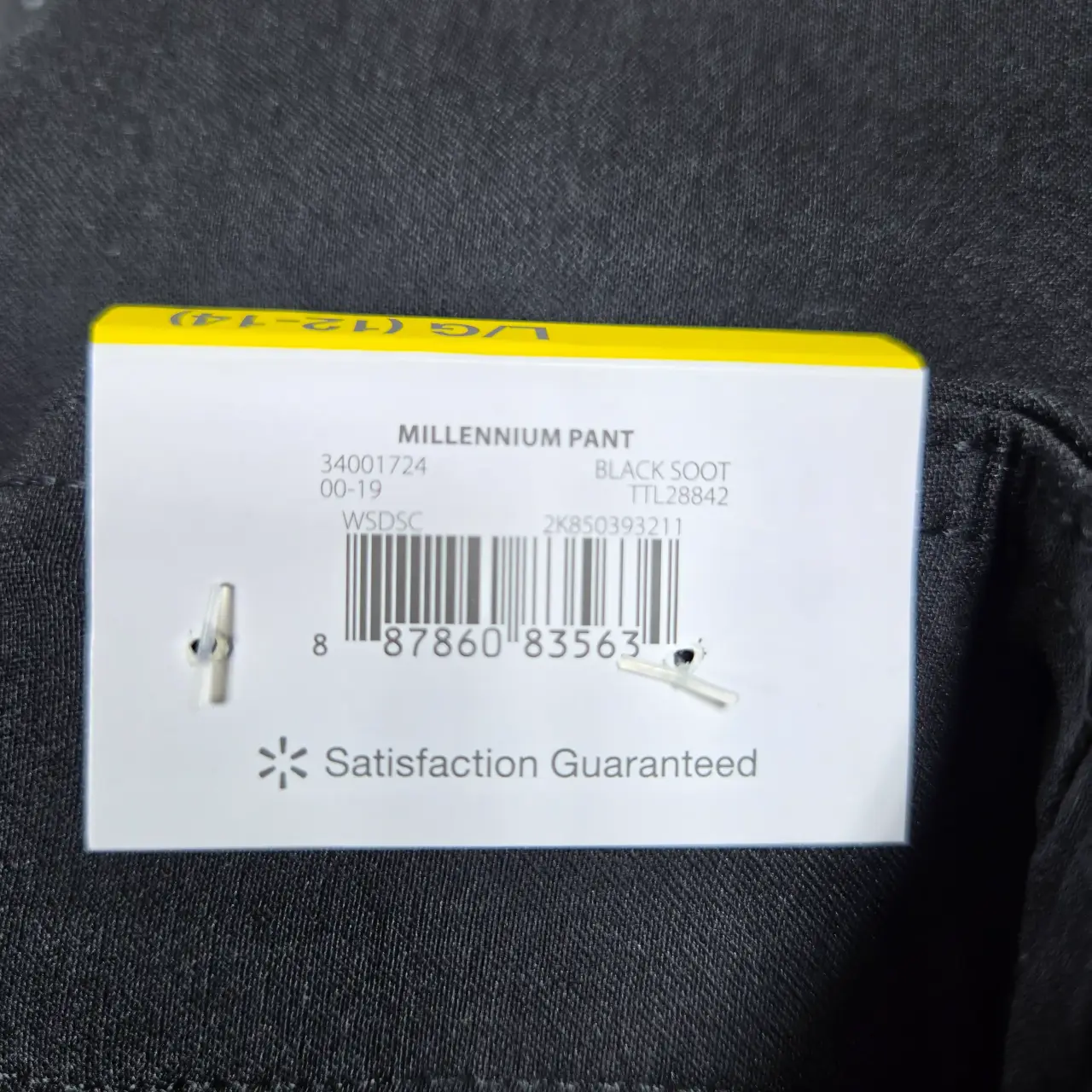 Time and Tru Women's Millennium Straight Leg Stretch Pants Black Size L 12-14 thumbnail 5