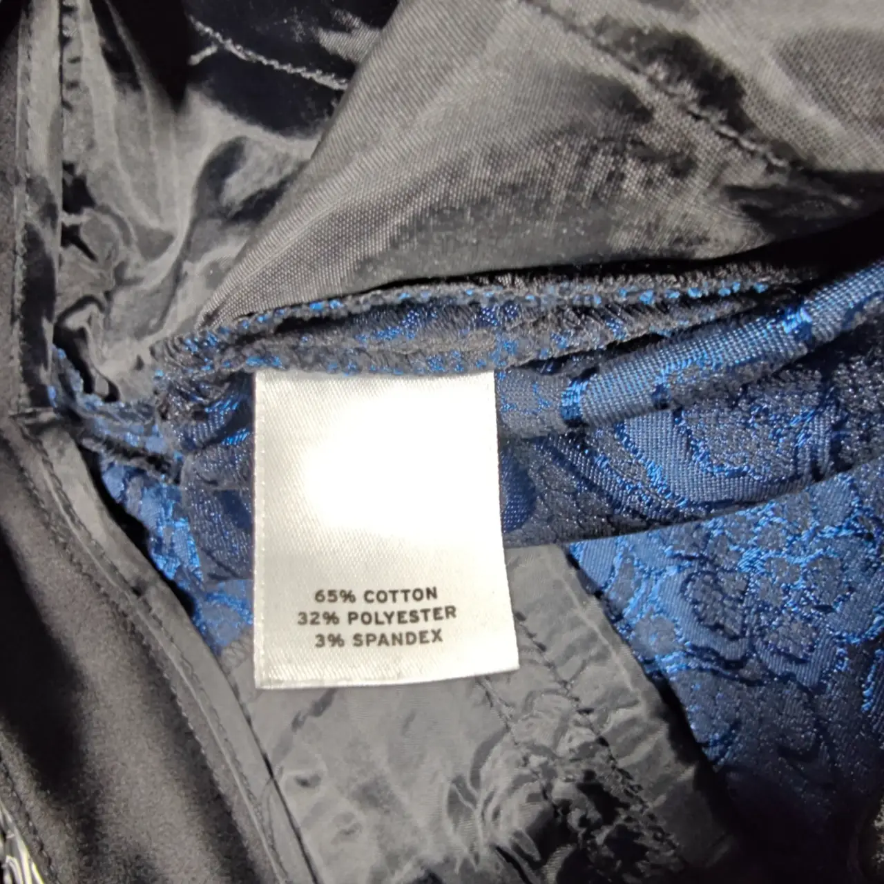 Halogen Quinn Fit Floral Jacquard Ankle Pants Blue Black Size 10 thumbnail 10