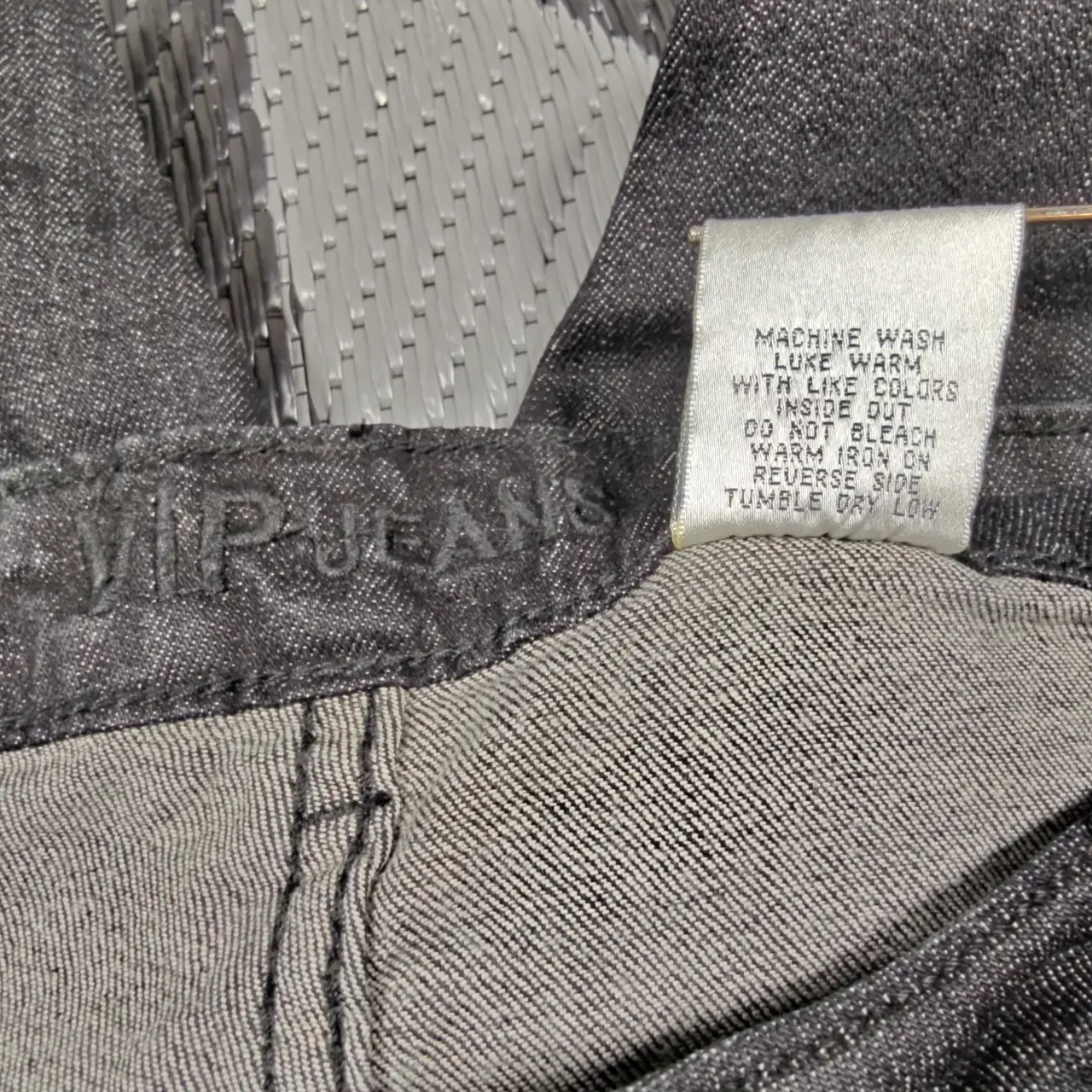 VIP Jeans Women's Size 19/20 Distressed Ripped Black Denim Jeans thumbnail 6