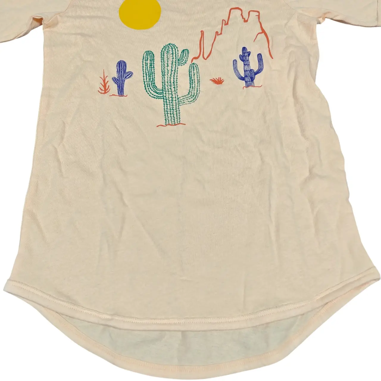 DotDotSmile Kids Size 8/10 Desert Cactus Graphic Curved Hem T-Shirt NWT thumbnail 3