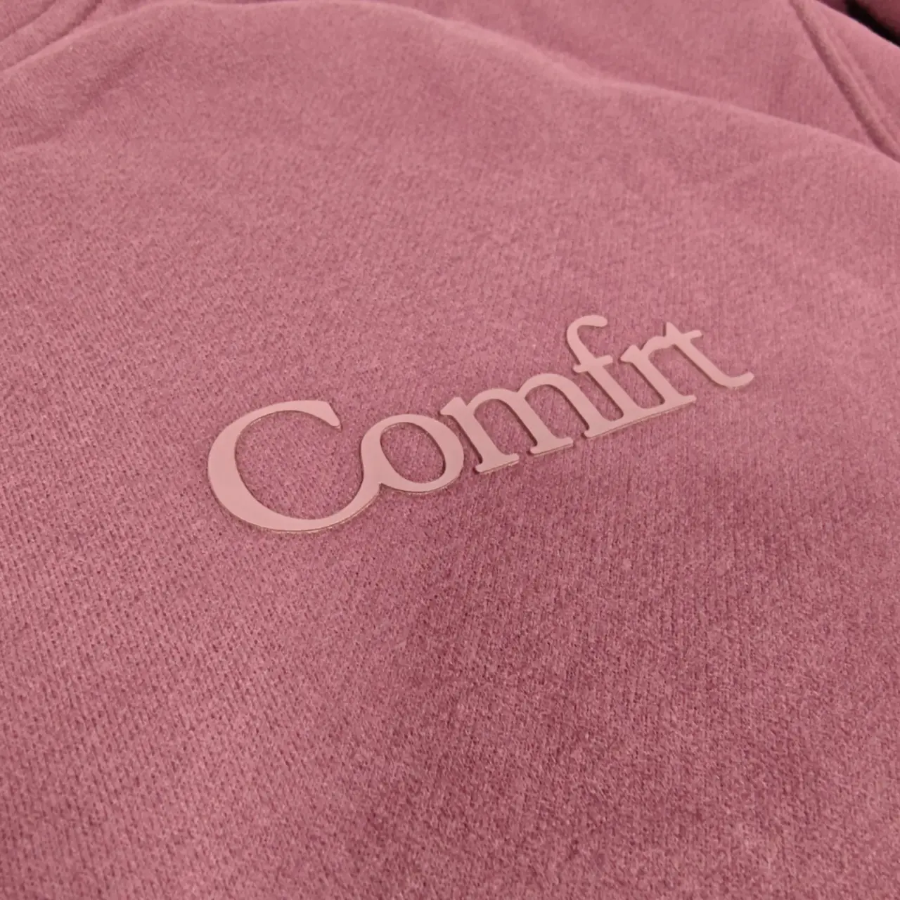 Comfrt Fleece Pullover Hoodie Mauve Plum Size M NWOT thumbnail 4