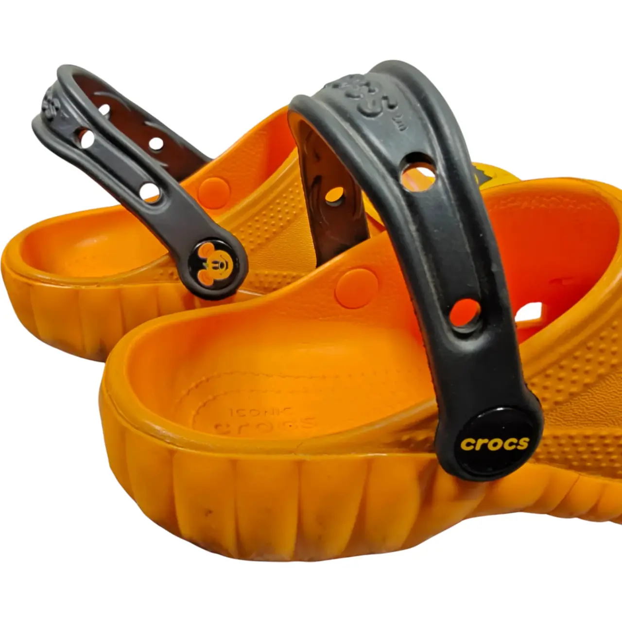 Crocs Disney Mickey Mouse Pumpkin Halloween Clogs Kids Size C13 Orange thumbnail 4