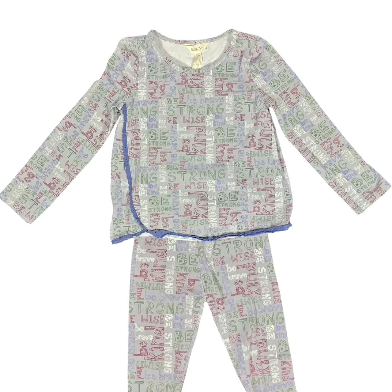 Matilda Jane Girls Size 6 Be Strong Pajama Lounge Set Ruffle Cuffs thumbnail 2