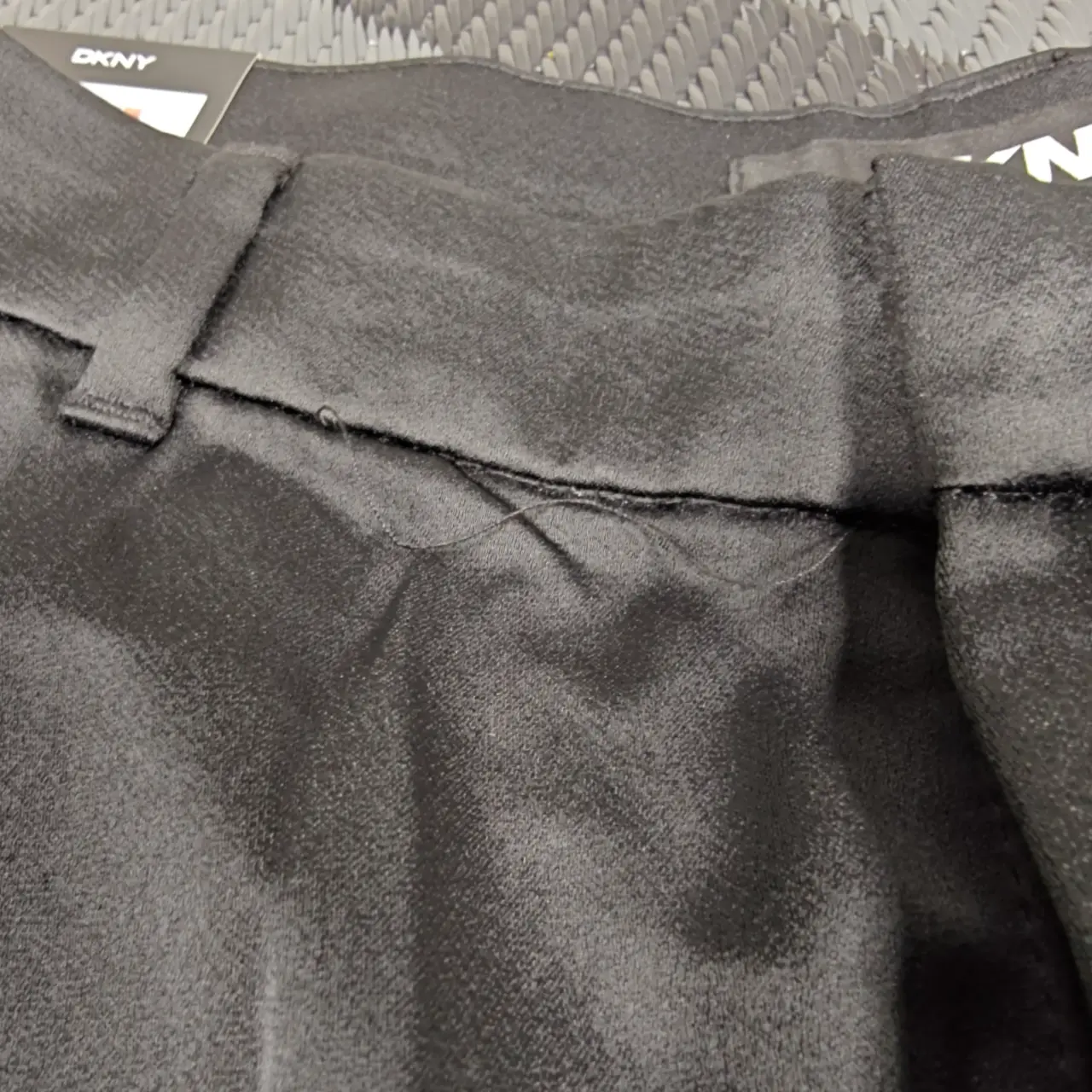 DKNY Women's Satin Wide Leg Cargo Pants Black Size 14 NWT thumbnail 4