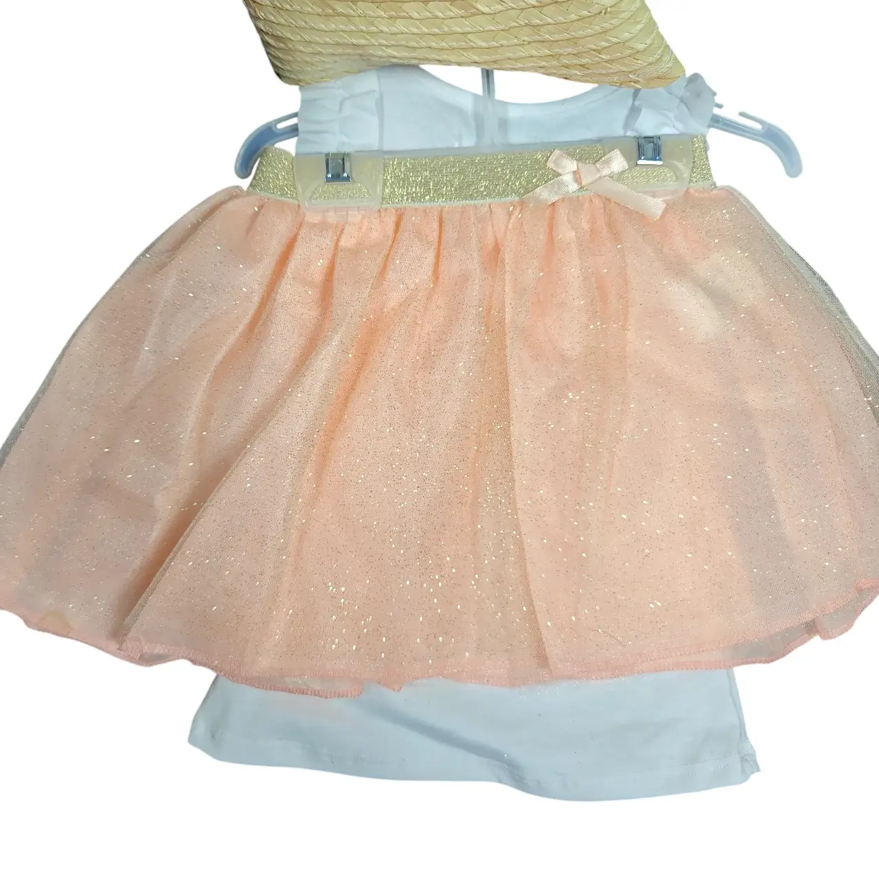 Refill Girls 3-Piece Outfit Set Butterfly Top Tulle Skirt & Straw Bag Size 4 thumbnail 6
