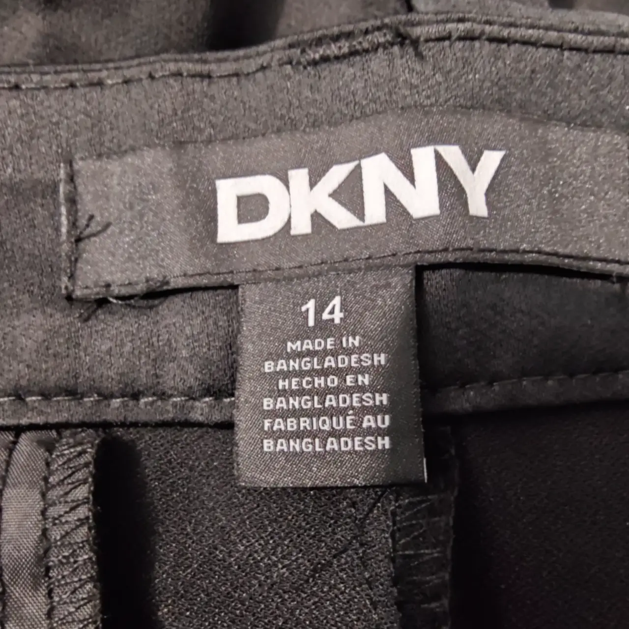 DKNY Women's Satin Wide Leg Cargo Pants Black Size 14 NWT thumbnail 7