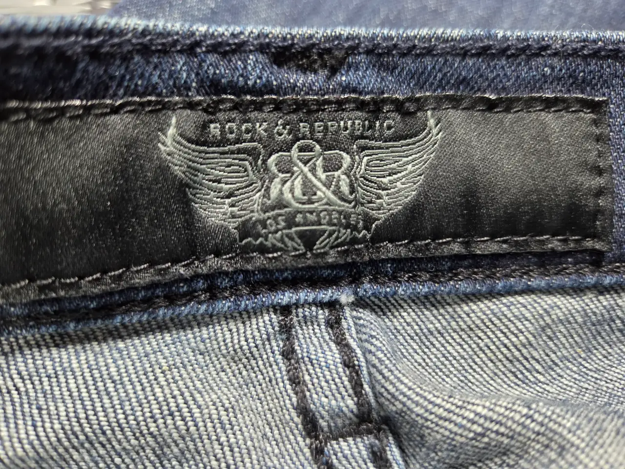 Rock & Republic Berlin Slim Straight Jeans Women's Size 26 Blue Denim thumbnail 7